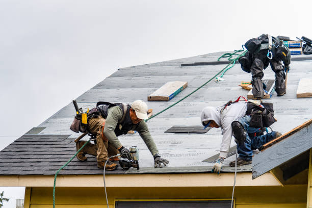 Professional Gutter Installation technician working in Melfa, VA